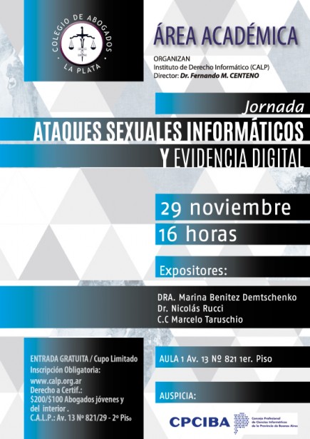 Jornada: Ataques sexuales informáticos y evidencia digital 