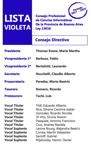La Lista Violeta ganó las elecciones para Consejo Directivo