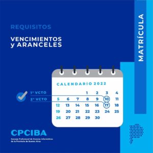 VENCIMIENTOS Y ARANCELES
