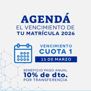 MATRÍCULA VENCIMIENTO CUOTA 1