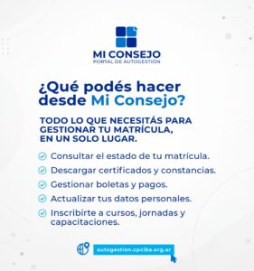 MI CONSEJO, EL PORTAL DE AUTOGESTIÓN DEL CPCIBA