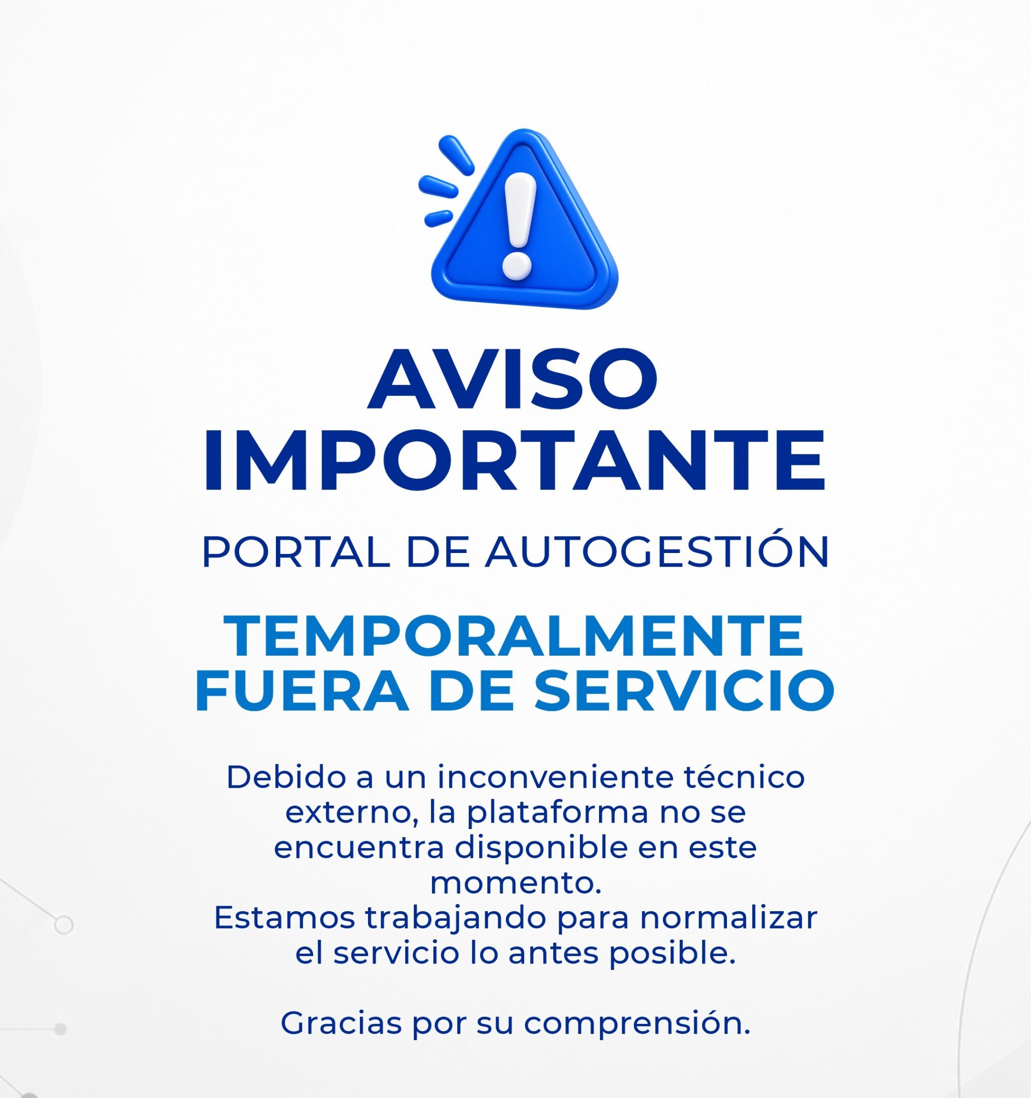 COMUNICADO IMPORTANTE